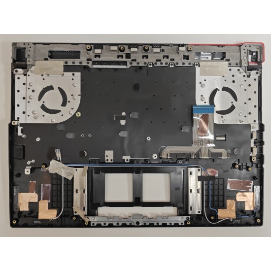 Carcasa superioara cu tastatura palmrest Laptop Gaming, Asus, ROG Strix G15 G513I, G513IE, G513Q, G513QM, 90NR0571-R31UK0, 6070B1886031, G513QM-1C, iluminata, RGB Per Key, neagra, layout UK