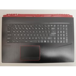 Carcasa superioara cu tastatura palmrest Laptop, MSI GE73, GE73VR, 3077C1C216HG, iluminata, RGB Per Key, neagra, layout US