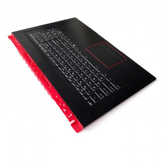 Carcasa superioara cu tastatura palmrest Laptop, MSI GE73, GE73VR, 3077C1C216HG, iluminata, RGB Per Key, neagra, layout US