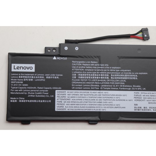 Baterie Laptop, Lenovo, IdeaPad Slim 3 14IRH10R Type 83K3, 5B11Q01991, 3INP5/60/88, L24X3PK2, 11.31V, 4334mAh, 50Wh