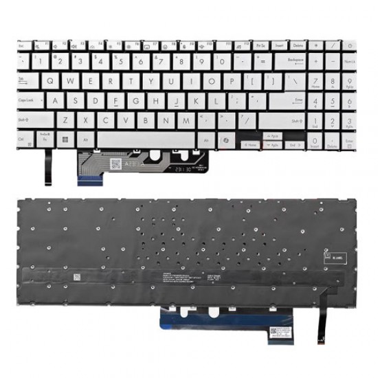 Tastatura Laptop, Asus, VivoBook S16 S5606C, S5606CA, S5606M, S5606MA, S5606K, S5606KA, S5606U, S5606UA, S5606W, S5606WA, iluminata, alba, layout US