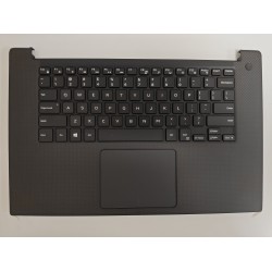 Carcasa superioara cu tastatura palmrest Laptop, Dell, XPS 15 9560, P56F, P56F001, Y2F9N, 0Y2F9N, 86D7Y, 086D7Y, AQ1U1000100, iluminata, neagra, layout US