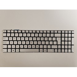 Tastatura Laptop, Asus, R500, R500D, R500DE, R500DR, R500N, R500V, R500VJ, R500VM, R500Xi, R500VD, iluminata, argintie, layout UK