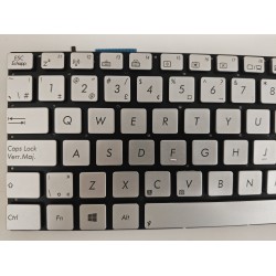 Tastatura Laptop, Asus, R500, R500D, R500DE, R500DR, R500N, R500V, R500VJ, R500VM, R500Xi, R500VD, iluminata, argintie, layout UK
