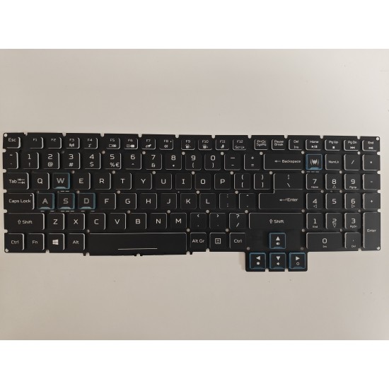 Tastatura Laptop Gaming, Acer, Predator Helios 700 PH717-71, N17Q11, iluminata, RGB, neagra, layout US
