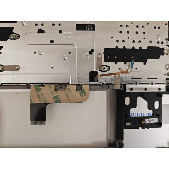 Carcasa superioara cu tastatura palmrest Laptop, Asus, ZenBook 13 UX334F, UX334FA, UX334FAC, UX334FL, UX334FLC, 90NB0MW7-R31UI0, 90NB0MW7-R31US0, 13N1-96A0Q11, UX334FL-3S, iluminata, argintie, layout US
