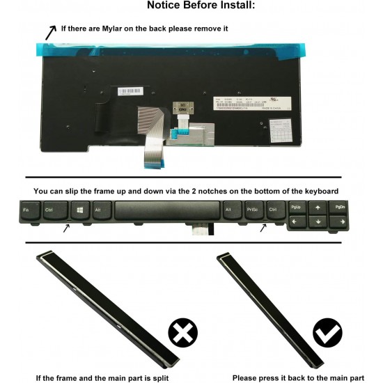Tastatura Laptop, Lenovo, ThinkPad T460 Type 20FM, 20FN, iluminata, neagra, layout US