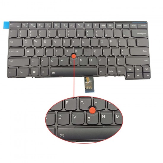 Tastatura Laptop, Lenovo, ThinkPad T460 Type 20FM, 20FN, iluminata, neagra, layout US