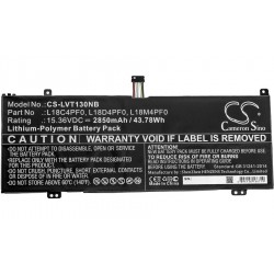 Baterie compatibila Laptop, Lenovo, ThinkBook 14S-IWL Type 20RM, 5B10W67334, L18C4PF0, 15.36V, 2850mAh, 43.78Wh