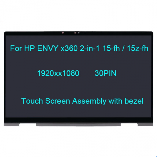 Ansamblu Display cu touchscreen Laptop, HP, Envy X360 15-FH, N48155-001, N53113-001, FHD, 1920x1080, LED, AP3VY000121, 30 pini