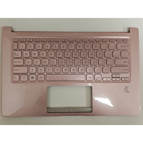 Carcasa superioara cu tastatura palmrest Laptop, Asus, VivoBook 14 X403F, X403FA, X403FAC, 90NB0LP5-R31US1, HQ2072067500000, I403FAC-2F, iluminata, roz, layout US