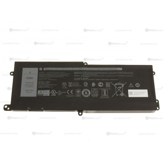 Baterie Laptop, Dell, Alienware Area 51m R2, P38E, P38E002, DT9XG, 0DT9XG, 7PWKV, KJYFY, 11.4V, 7500mAh, 90Wh