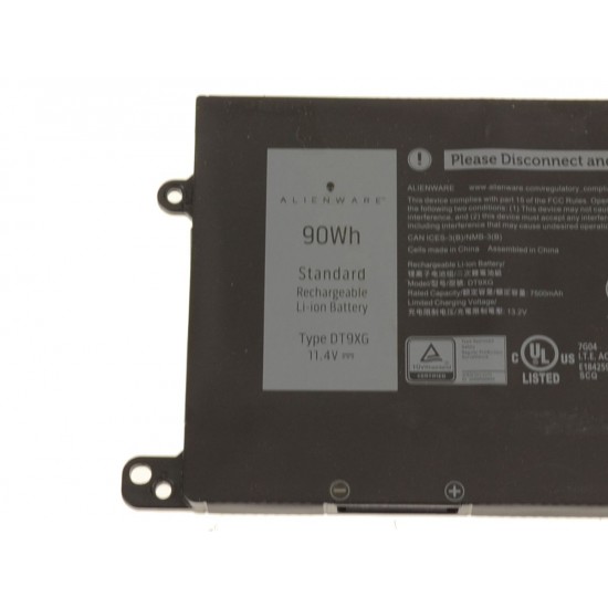 Baterie Laptop, Dell, Alienware Area 51m R2, P38E, P38E002, DT9XG, 0DT9XG, 7PWKV, KJYFY, 11.4V, 7500mAh, 90Wh