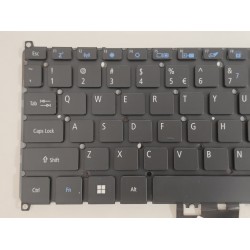 Tastatura Laptop, Acer, TravelMate P6 TMP614-51T, TMP614-51T-G2, TMP614-51TG-G2, N18P6, iluminata, neagra, layout US