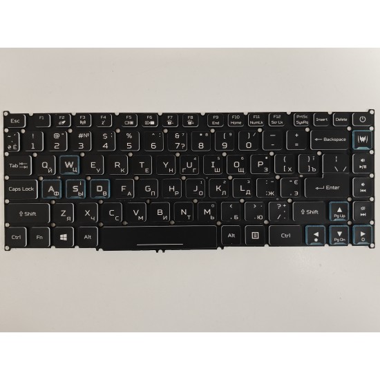 Tastatura Laptop Gaming, Acer, Predator Triton 500 PT515-51, PT515-52, iluminare RGB Per Key, layout US/UA (Ukraine)