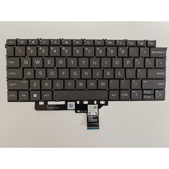 Tastatura Laptop 2-in-1, HP, Spectre X360 16-AA, 16T-AA, iluminata, maronie, layout US