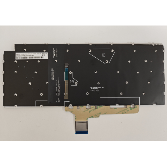 Tastatura Laptop 2-in-1, HP, Spectre X360 16-AA, 16T-AA, iluminata, maronie, layout US