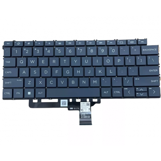 Tastatura Laptop 2-in-1, HP, Spectre X360 16-AA, 16T-AA, iluminata, albastra, layout US