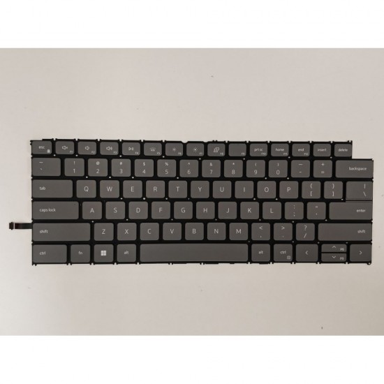 Tastatura Laptop, Dell, Vostro 3430, P166G, P166G003, iluminata, gri deschis, layout US