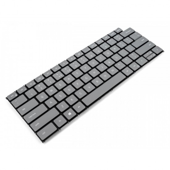 Tastatura Laptop, Dell, Vostro 3430, P166G, P166G003, iluminata, gri deschis, layout US