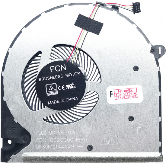 Cooler Laptop, HP, DFS5K12114464N FL60, DC28000N6F0, SPS-L52034-001, 5V, 0.5A