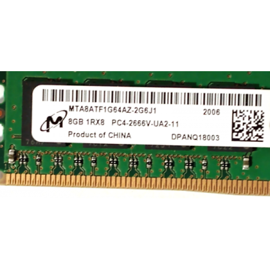Memorie Ram PC Desktop Micron, 8GB, DDR4, 1Rx8, PC4-2666V-UA2-11, 2666Mhz, CL19, 1.2V, MTA8ATF1G64AZ-2G6J1, PC4-21300, DIMM, Non-ECC, 288 Pin