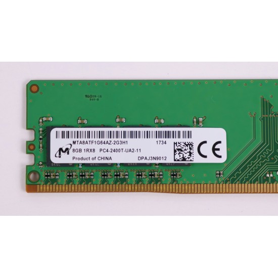 Memorie Ram PC Desktop Micron, 8GB, DDR4, 1Rx8, PC4-2400T-UA2-11, 2400Mhz, CL17, 1.2V, MTA8ATF1G64AZ-2G3H1, PC4-19200, DIMM, Non-ECC, 288 Pin