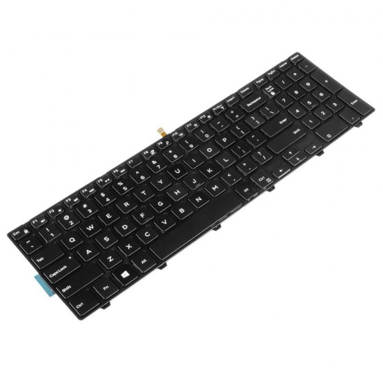 Tastatura Laptop, Dell, Inspiron 15 3543, P28E, P28E001, 051CHY, 51CHY, iluminata, neagra, layout US