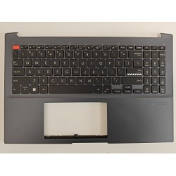 Carcasa superioara cu tastatura palmrest Laptop, Asus, VivoBook Pro 15 K6502Z, K6502ZC, K6502ZE, 90NB0Z71-R31US0, HQ2072208Y0003111, K6502ZE-2B, iluminata, neagra, layout US