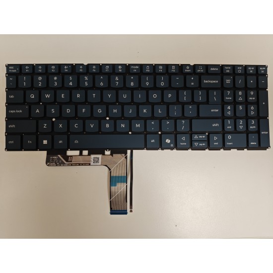 Tastatura Laptop, Lenovo, IdeaPad Slim 5 16IRH10 Type 83HS, iluminata, albastra, layout US