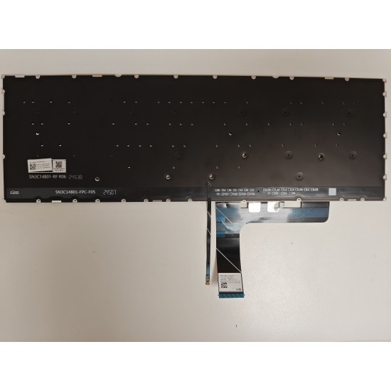 Tastatura Laptop, Lenovo, IdeaPad Slim 5 16IRH10 Type 83HS, iluminata, albastra, layout US