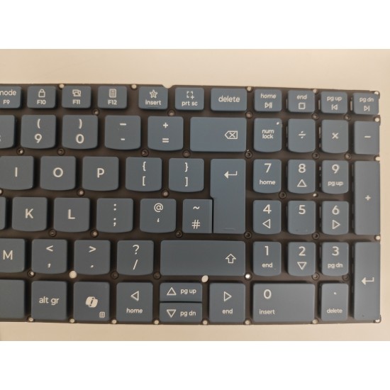 Tastatura Laptop, Lenovo, IdeaPad Slim 5 16AHP10 Type 83HW, iluminata, albastra, layout UK