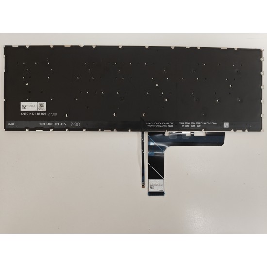 Tastatura Laptop, Lenovo, IdeaPad Slim 5 16AHP10 Type 83HW, iluminata, albastra, layout UK