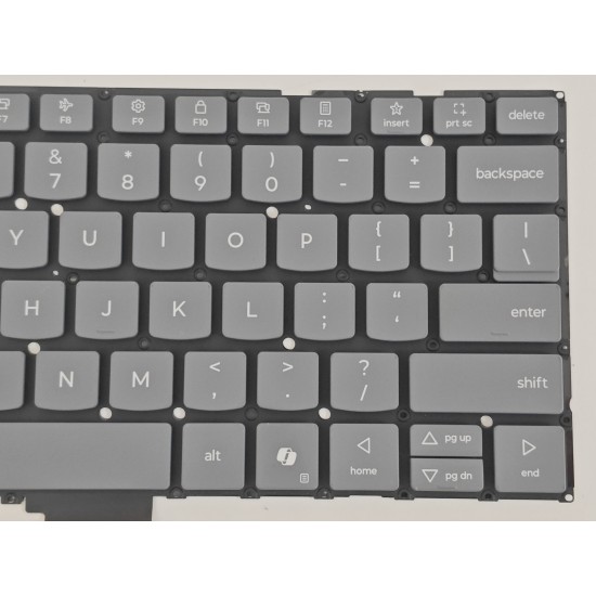 Tastatura Laptop 2-in-1, Lenovo, Yoga 7 14IIL10 Type 83JQ, iluminata, gri, layout US