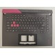 Carcasa superioara cu tastatura palmrest Laptop Gaming, Asus, ROG Strix G15 G513Q, G513QR, 90NR0573-R32UI0, 90NR0573-R32US0, 6070B1886023, 13NR0573P02011-3, G513QM-1H, iluminata, RGB 4 Zone, layout US