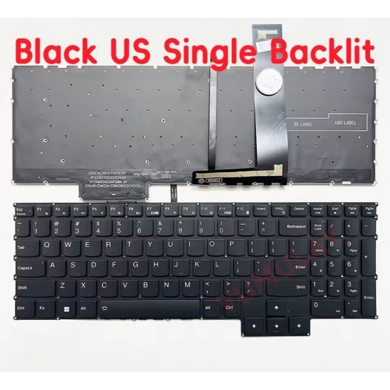 Tastatura Laptop, Lenovo, Legion Pro 5 16ARX8 Type 82WM, iluminata, neagra, layout US