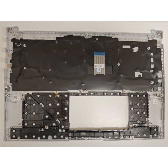 Carcasa superioara cu tastatura palmrest Laptop, Asus, Vivobook Pro 16 K6602Z, K6602ZC, K6602ZE, NB6177, HQ20722061000, iluminata, argintie, layout US