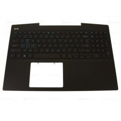 Carcasa superioara cu tastatura palmrest Laptop Gaming, Dell, G5 5500, P89F, P89F003, 2DPKM, 02DPKM, 2M76H, 02M76H, 460.0K702.0012, Selek G3 MLK 60W, pentru placa video GTX 1650, iluminata, albastra, layout US