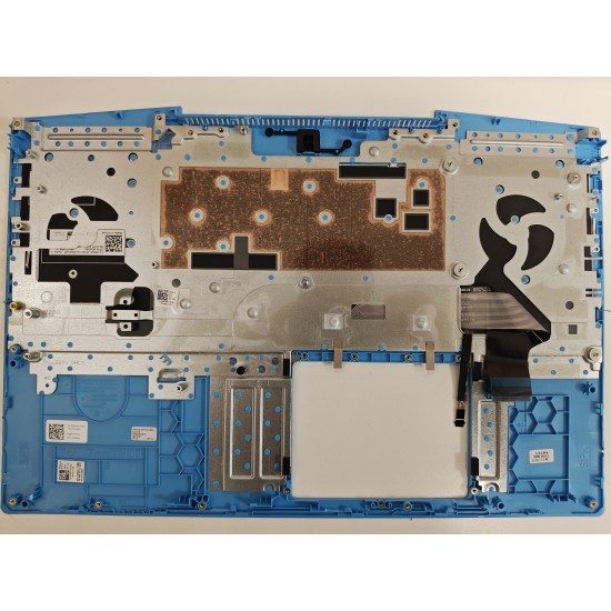 Carcasa superioara cu tastatura palmrest Laptop Gaming, Dell, G3 3590, P89F, P89F001, 2DPKM, 02DPKM, 2M76H, 02M76H, 460.0K702.0012, Selek G3 MLK 60W, pentru placa video GTX 1650, iluminata, albastra, layout US