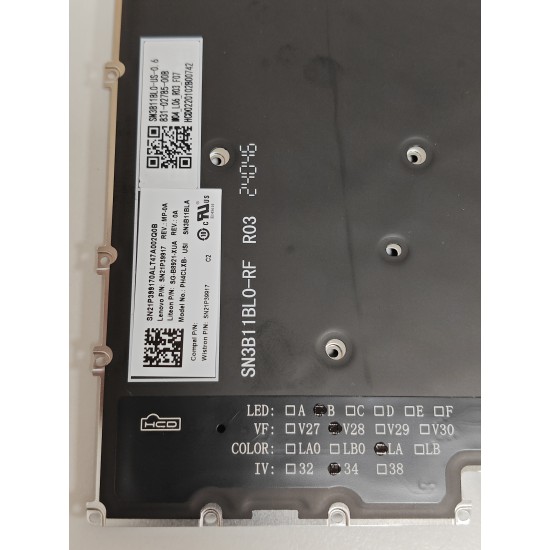 Tastatura Laptop, Lenovo, ThinkBook 14 G6 ABP Type 21KJ, iluminata, gri, layout US