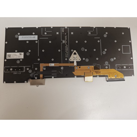 Tastatura Laptop 2-in-1, Lenovo, ThinkPad 5M11R39416, 5M11R39493, 5M11R38857, 5M11R38932, 5M11R39498, 5M11R39420, 5M11R38861, 5M11R38936, iluminata, Luna Grey, layout US