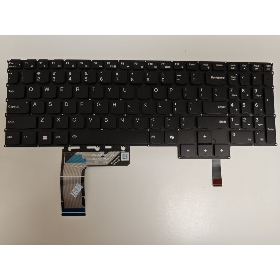 Tastatura Laptop, Lenovo, Legion Slim 5 16APH8 Type 82Y9, iluminata, RGB, neagra, layout US