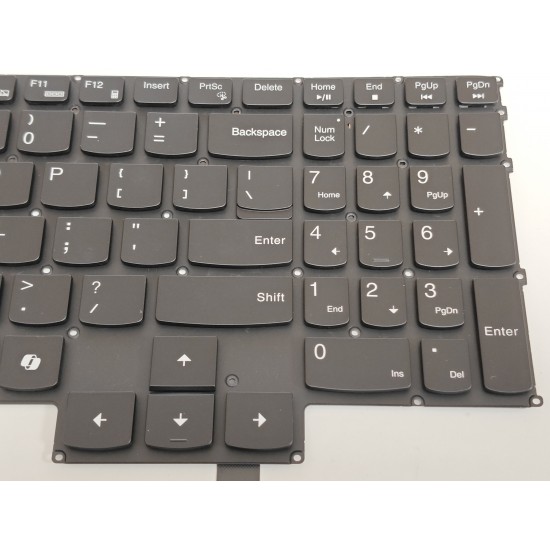 Tastatura Laptop, Lenovo, Legion Slim 5 16APH8 Type 82Y9, iluminata, RGB, neagra, layout US