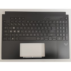 Carcasa superioara cu tastatura palmrest Laptop Gaming, Asus, TUF F16 FX607J, FX607JI, FX607JIR, FX607JU, FX607JV, FX607JVR, 90NR0HU6-R30UI0, 90NR0HU6-R30UI1, 90NR0HU6-R30US0, 6070B2233511, FX607JU-3A, iluminata, RGB, neagra, layout US
