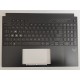 Carcasa superioara cu tastatura palmrest Laptop Gaming, Asus, TUF F16 FX607J, FX607JI, FX607JIR, FX607JU, FX607JV, FX607JVR, 90NR0HU6-R30UI0, 90NR0HU6-R30UI1, 90NR0HU6-R30US0, 6070B2233511, FX607JU-3A, iluminata, RGB, neagra, layout US