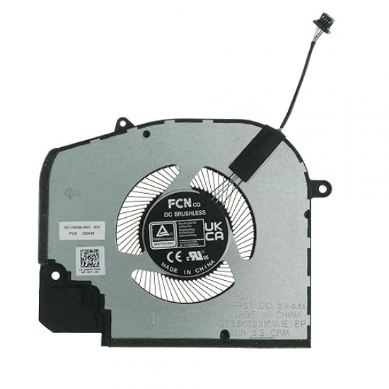 Cooler placa video Laptop, Dell, Inspiron 16 Plus 7620, P117F, P117F003, P117F004, 0N49HW, N49HW, DFS5K323161A1E-FP67, 023.100QN.0001, BN9508S5H-002P, 023.100QN.0011, pentru RTX 3050, 5V, 0.5A, GPU