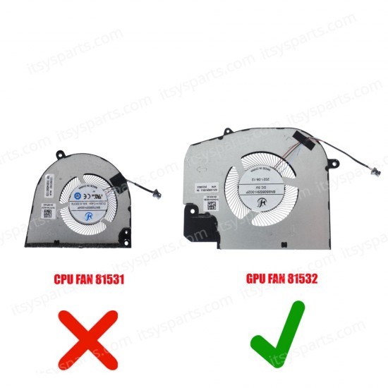 Cooler placa video Laptop, Dell, Inspiron 16 Plus 7620, P117F, P117F003, P117F004, 0N49HW, N49HW, DFS5K323161A1E-FP67, 023.100QN.0001, BN9508S5H-002P, 023.100QN.0011, pentru RTX 3050, 5V, 0.5A, GPU