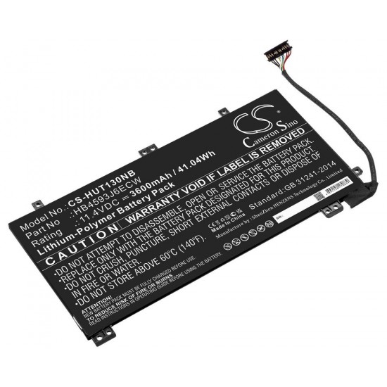 Baterie compatibila Laptop, Huawei, MateBook 13 WRT-W19, WRT-WX9, WRT-W29, HN-W19R, HN-W19L, HN-W29R, HB4593J6ECW, CS-HUT130NB, 11.4V, 3600mAh, 41.04Wh