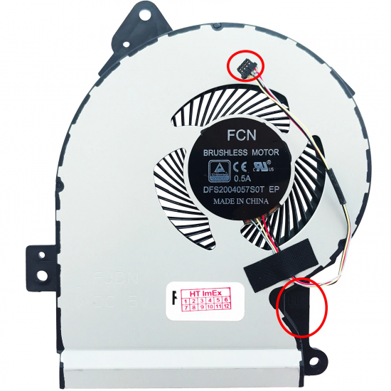 Cooler Laptop, Asus, VivoBook K541U, K541UA, K541UJ, K541UV, 13NB0CG0T11011, DFS2004057S0T, 5V, 0.5A