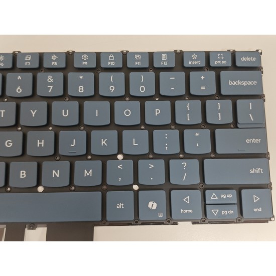 Tastatura Laptop 2-in-1, Lenovo, Yoga 7 14IIL10 Type 83JQ, iluminata, albastra, layout US